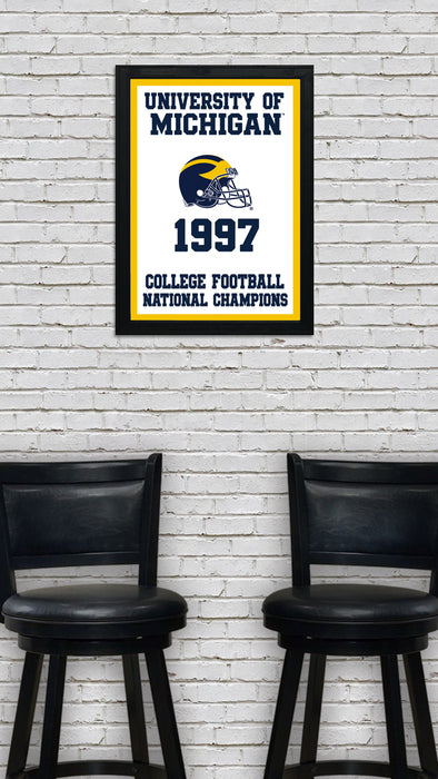 Limited Edition 1997 College Football National Champions Michigan Wolverines Poster - Gifts for Michigan Fans - 13x19"
