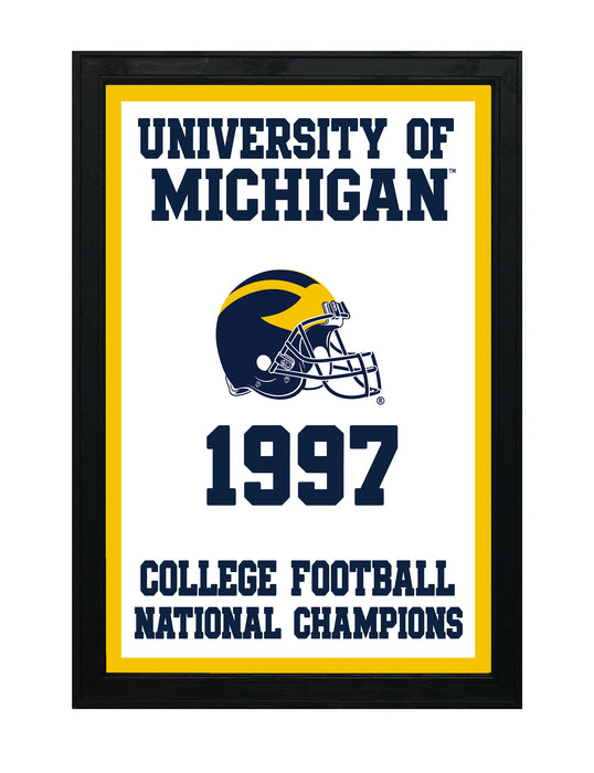 Limited Edition 1997 College Football National Champions Michigan Wolverines Poster - Gifts for Michigan Fans - 13x19"