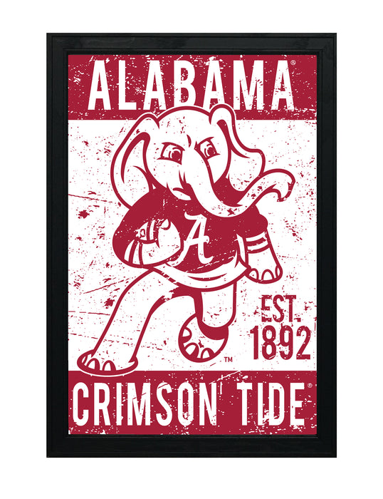 Limited Edition Alabama Crimson Tide Big Al Mascot Poster Art Print - Gifts for Bama Fans - 13x19"
