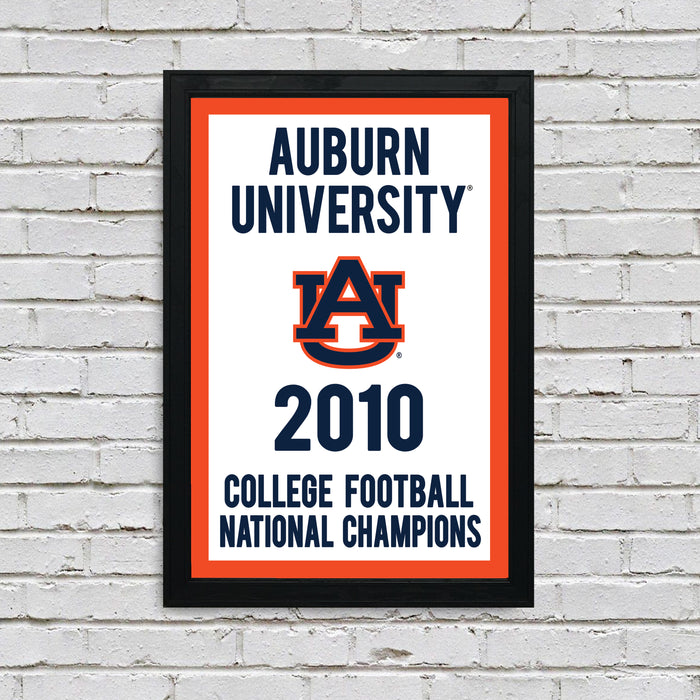 Limited Edition Auburn Tigers 2010 College Football National Championship Poster Art Print - 13x19"