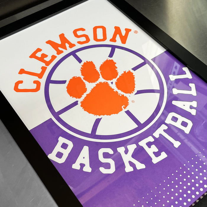 Limited Edition Clemson Tigers Basketball Poster Art Print - 13x19"