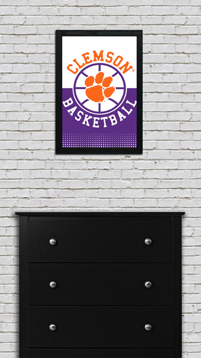 Limited Edition Clemson Tigers Basketball Poster Art Print - 13x19"