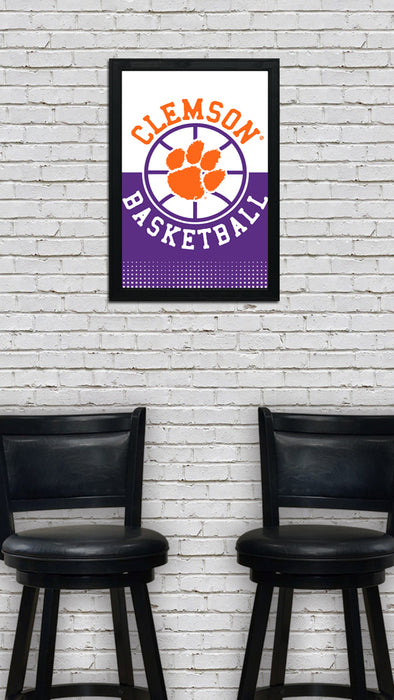 Limited Edition Clemson Tigers Basketball Poster Art Print - 13x19"