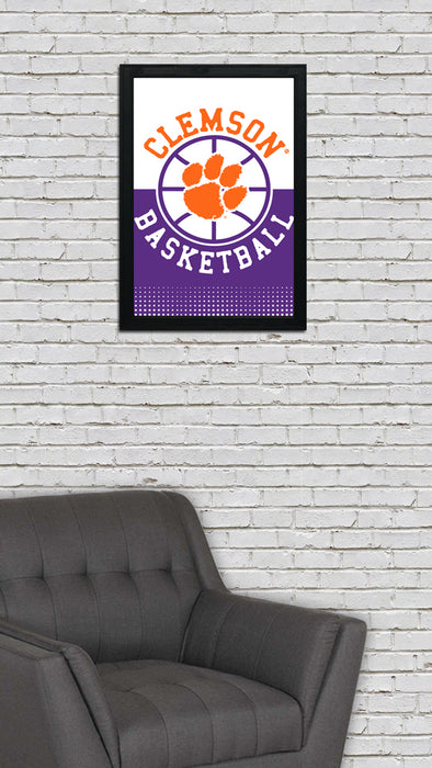 Limited Edition Clemson Tigers Basketball Poster Art Print - 13x19"