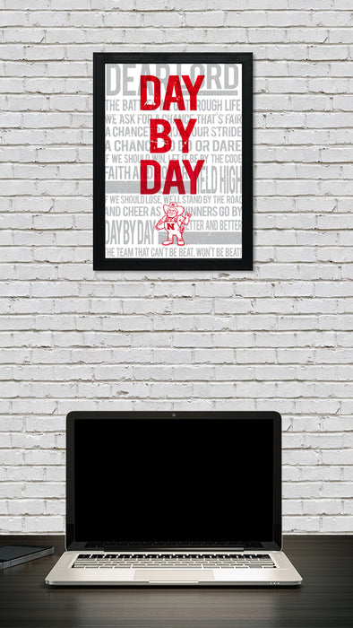 Limited Edition Day By Day Nebraska Cornhuskers Tunnel Walk Poster Art - 13x19"