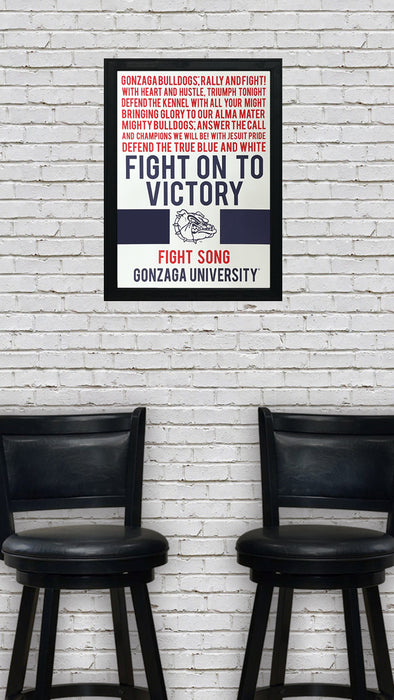 Limited Edition Gonzaga Bulldogs Fight Song Poster - Go, Gonzaga! Poster Art Print - 13x19"