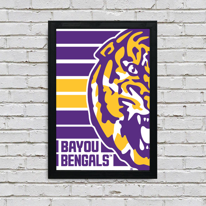 Limited Edition LSU Tigers Bayou Bengals Poster Art Print 13x19"