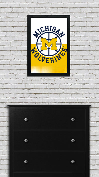 Limited Edition Michigan Wolverines Basketball Poster Art Print - 13x19"