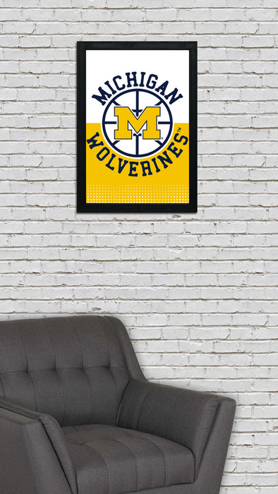 Limited Edition Michigan Wolverines Basketball Poster Art Print - 13x19"