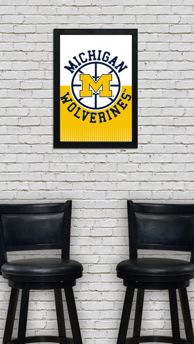 Limited Edition Michigan Wolverines Basketball Poster Art Print - 13x19"
