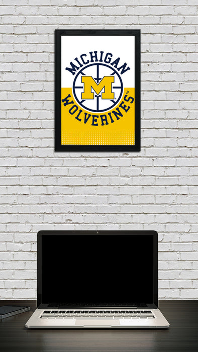 Limited Edition Michigan Wolverines Basketball Poster Art Print - 13x19"