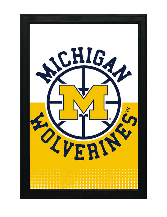 Limited Edition Michigan Wolverines Basketball Poster Art Print - 13x19"