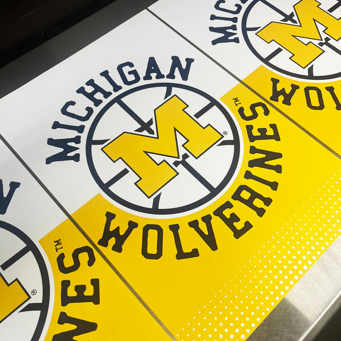 Limited Edition Michigan Wolverines Basketball Poster Art Print - 13x19"