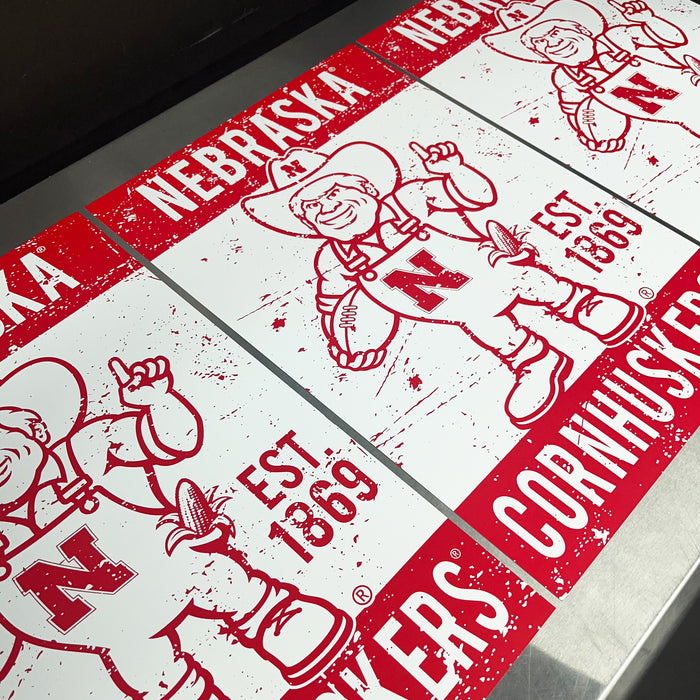 Limited Edition Nebraska Cornhuskers Herbie Husker Mascot Poster - Gift for Husker Fans Art Print - 13x19"