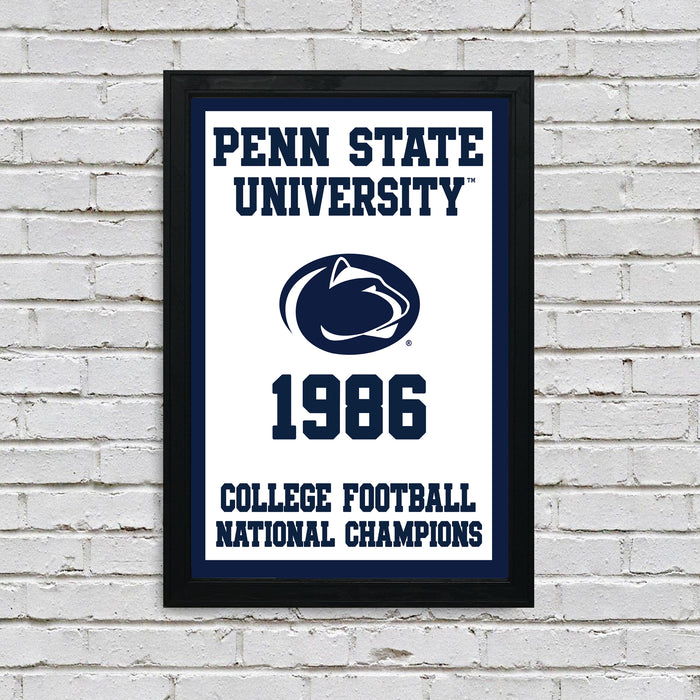 Limited Edition 1986 Penn State College Football National Championship Poster - Nittany Lions Print Art - 13x19"