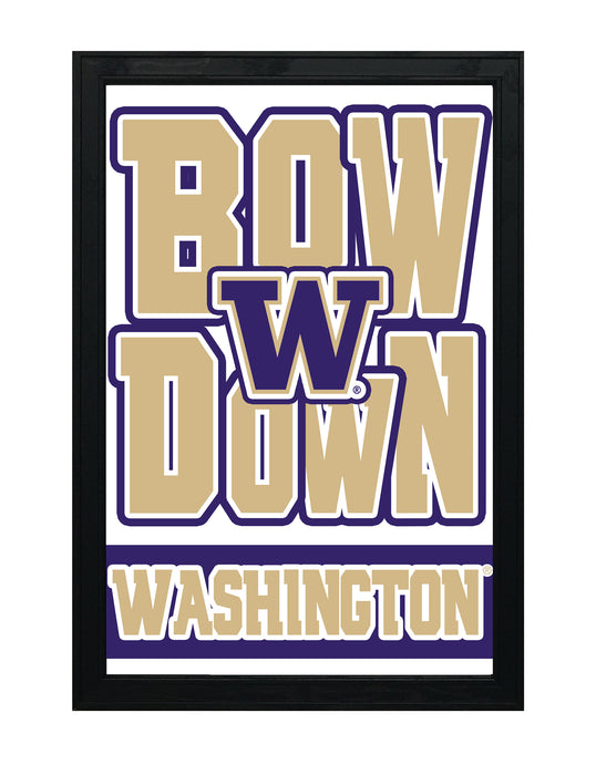 Limited Edition Washington Huskies Bow Down Poster Print Art - 13x19"