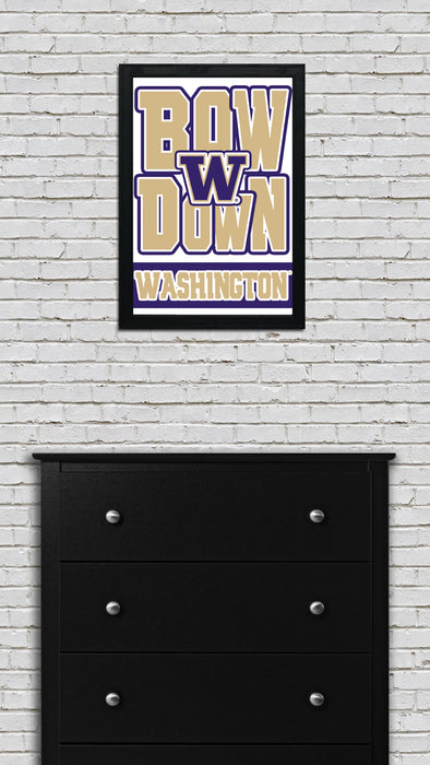 Limited Edition Washington Huskies Bow Down Poster Print Art - 13x19"