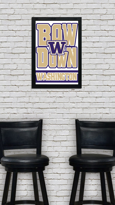 Limited Edition Washington Huskies Bow Down Poster Print Art - 13x19"