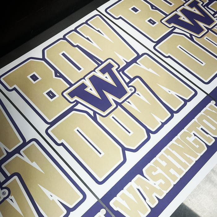 Limited Edition Washington Huskies Bow Down Poster Print Art - 13x19"