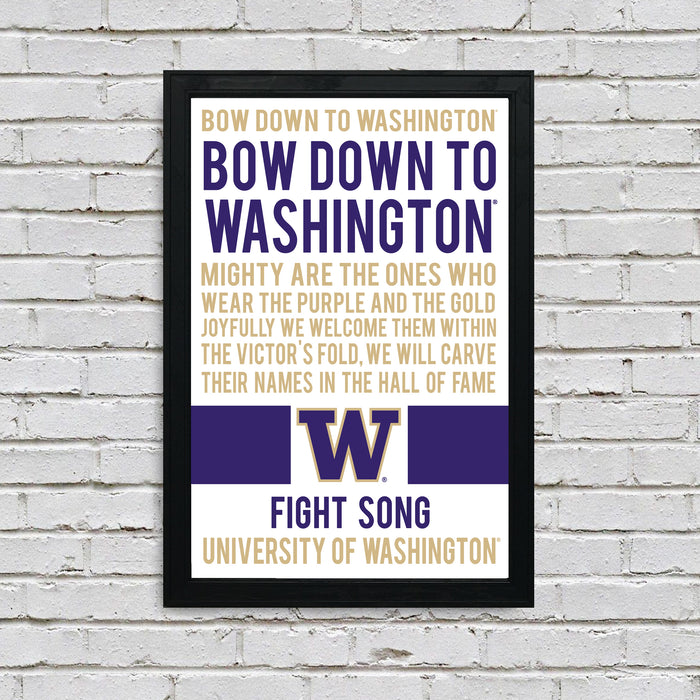 Limited Edition Washington Huskies Fight Song Poster - Gift for Huskies Fan - 13x19"