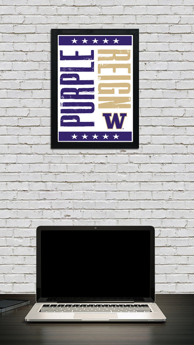 Limited Edition Washington Huskies Purple Reign Poster - Letterpress Print Art - 13x19"