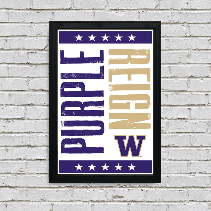 Limited Edition Washington Huskies Purple Reign Poster - Letterpress Print Art - 13x19"