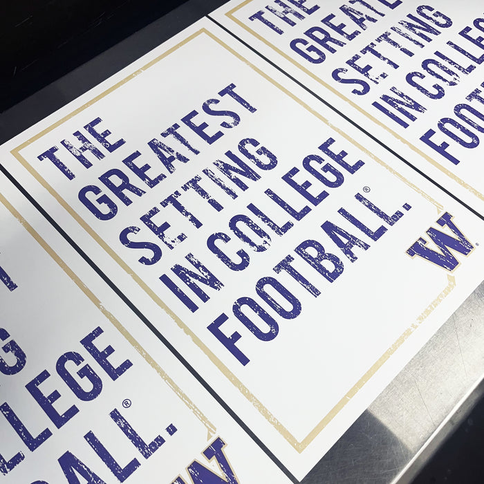 Limited Edition Washington Huskies The Greatest Setting Poster Print Art - 13x19"