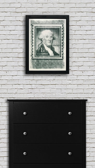 Limited Edition George Washington Poster - Postage Stamp Art - 13x19"