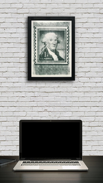 Limited Edition George Washington Poster - Postage Stamp Art - 13x19"