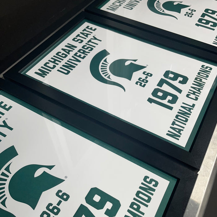 Limited Edition Michigan State 1979 National Championship Basketball Banner Poster - Gifts for Mich State Spartans Fans - Poster Art Print 13x19"