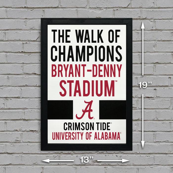 Limited Edition The Walk of Champions Alabama Crimson Tide Poster Art - 13x19"
