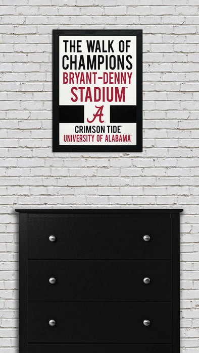 Limited Edition The Walk of Champions Alabama Crimson Tide Poster Art - 13x19"