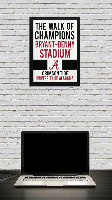 Limited Edition The Walk of Champions Alabama Crimson Tide Poster Art - 13x19"
