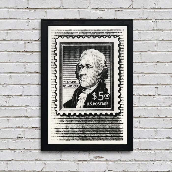 Limited Edition Alexander Hamilton Poster - Postage Stamp Art Print - 13x19"