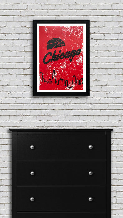 Limited Edition Vintage Chicago Bulls Poster Art Print - 13x19"