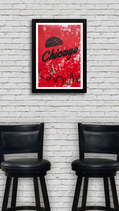 Limited Edition Vintage Chicago Bulls Poster Art Print - 13x19"