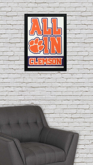 Limited Edition All In Clemson Tigers Poster Art - 13x19"