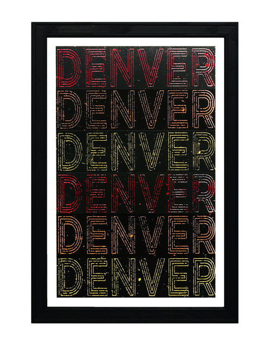 Limited Edition Denver Typography Poster - Handcrafted Art Print - 13x19"