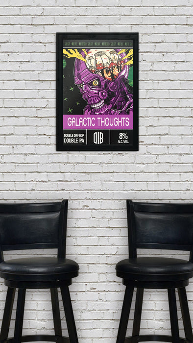 Limited Edition Old Irving Brewing Galactic Thoughts Double IPA Craft Beer Poster - 13x19"