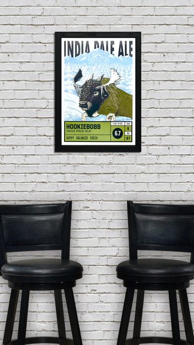 Limited Edition Crazy Mountain Hookiebobb IPA Craft Beer Poster - 13x19"