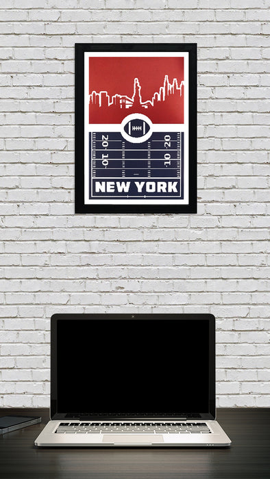 Limited Edition New York Giants Poster Art - Retro Print 13x19"