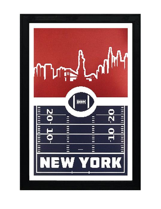 Limited Edition New York Giants Poster Art - Retro Print 13x19"