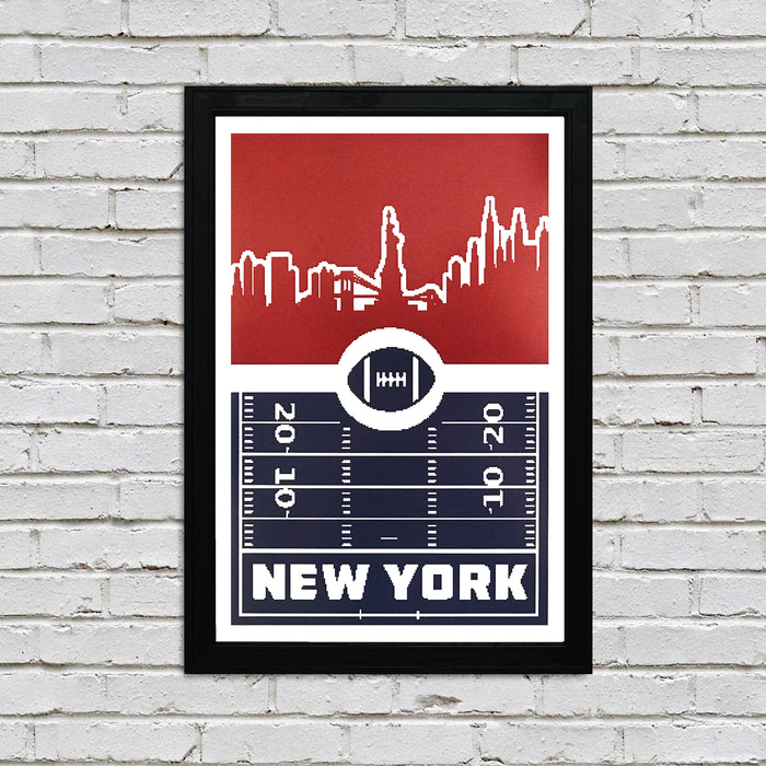 Limited Edition New York Giants Poster Art - Retro Print 13x19"