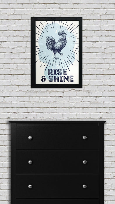 Limited Edition Rise and Shine Poster Art Print Blue - 13x19"