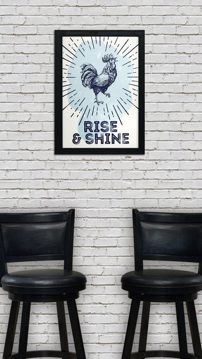 Limited Edition Rise and Shine Poster Art Print Blue - 13x19"