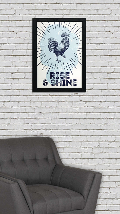 Limited Edition Rise and Shine Poster Art Print Blue - 13x19"
