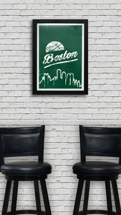 Limited Edition Vintage Boston Celtics Poster Art Print - 13x19"