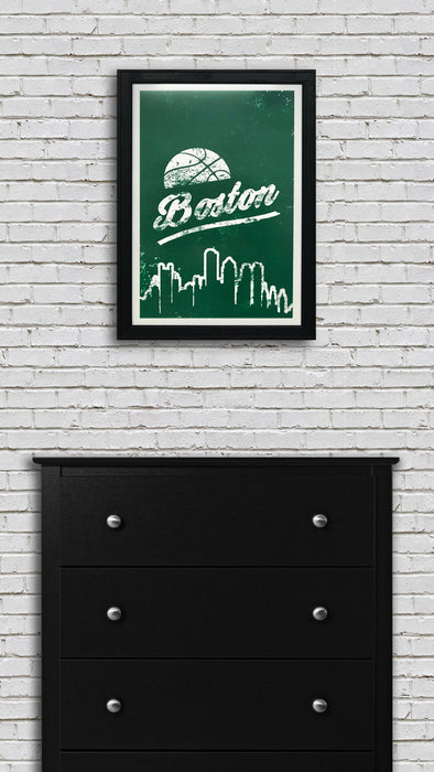 Limited Edition Vintage Boston Celtics Poster Art Print - 13x19"