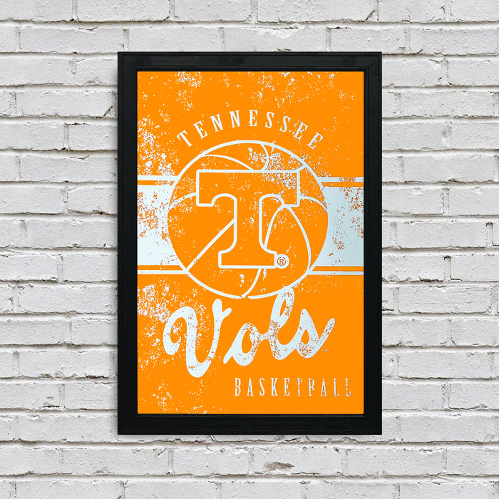 Limited Edition Tennessee Volunteers Basketball Poster - Tennessee Vols Poster Art - 13x19"