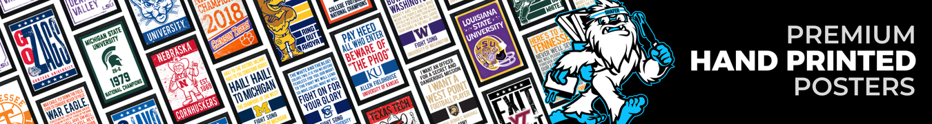 All College Sports Poster Art Prints